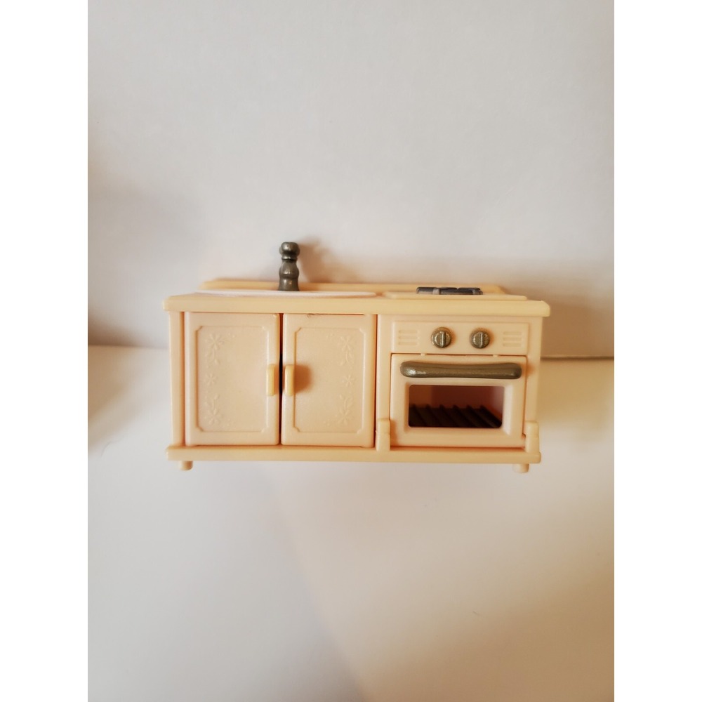 Calico Critters Sylvanian Families Red Roof Cozy Cottage Tan Sink‎ Stove Oven
